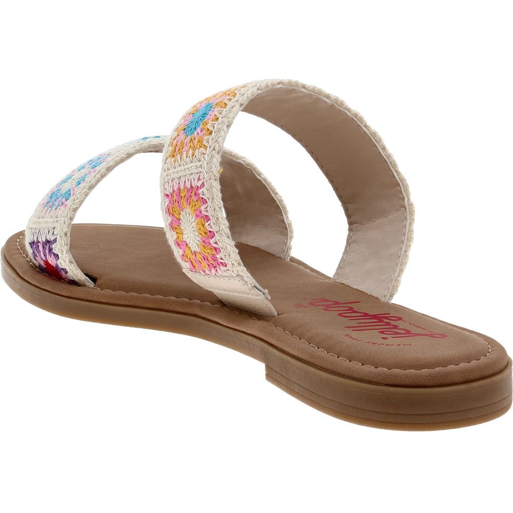 Jellypop Robbie Sandals - Womens Natural Multi Crochet Back View