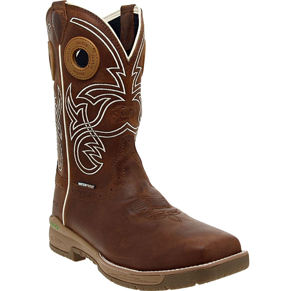 Justin Nitread Composite Toe Work Boots - Mens Spice Brown