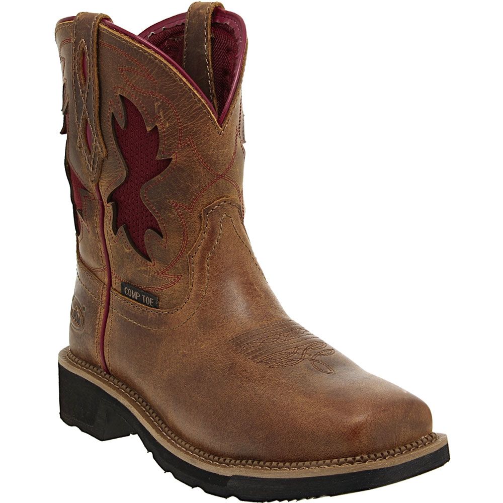 Justin Lathey Composite Toe Work Boots - Womens Brown