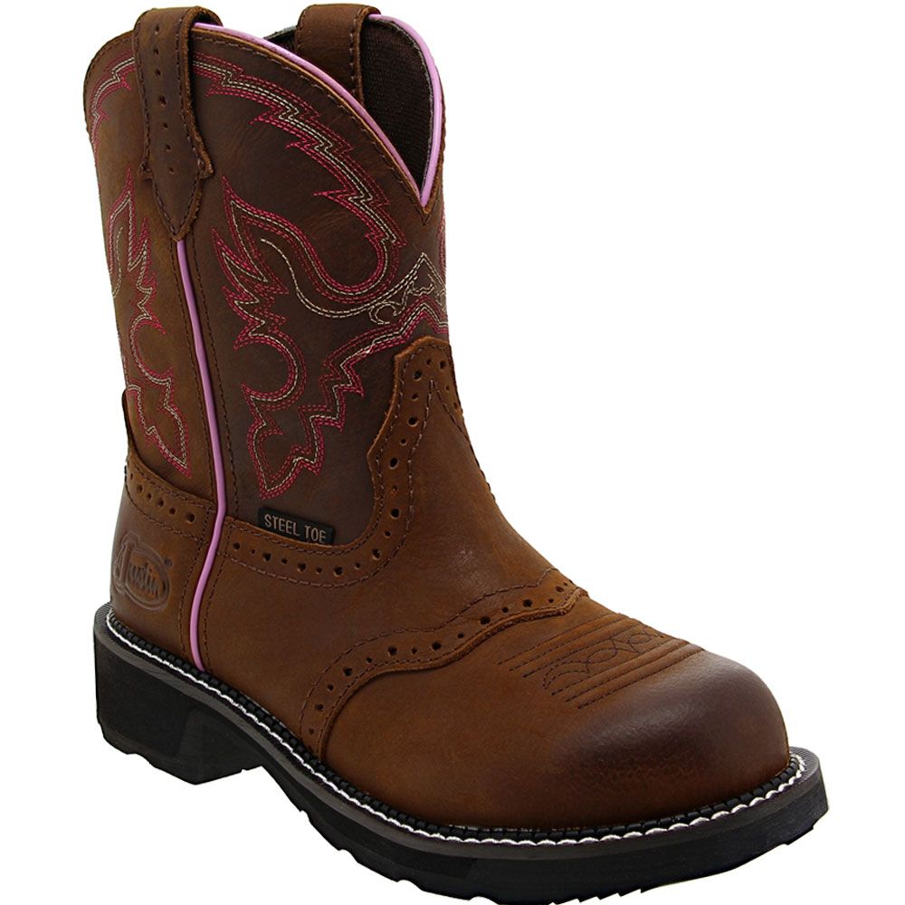 Justin Wanette GY9980 Safety Toe Work Boots - Womens Brown Brown