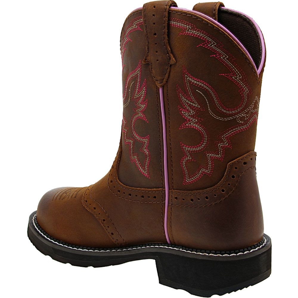 Justin Wanette GY9980 Safety Toe Work Boots - Womens Brown Brown Back View