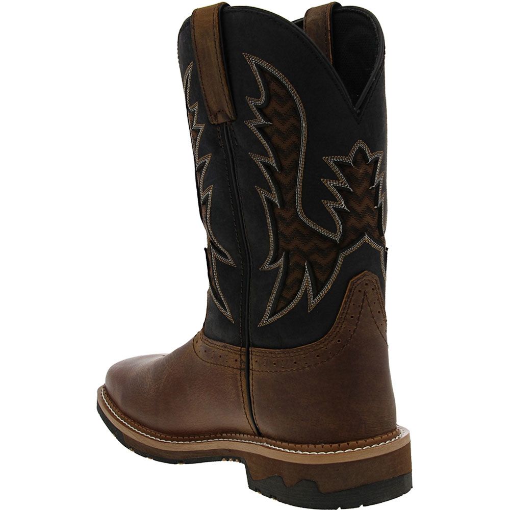 Justin Bolt Nano Mens Composite Toe Work Boots Brown Back View