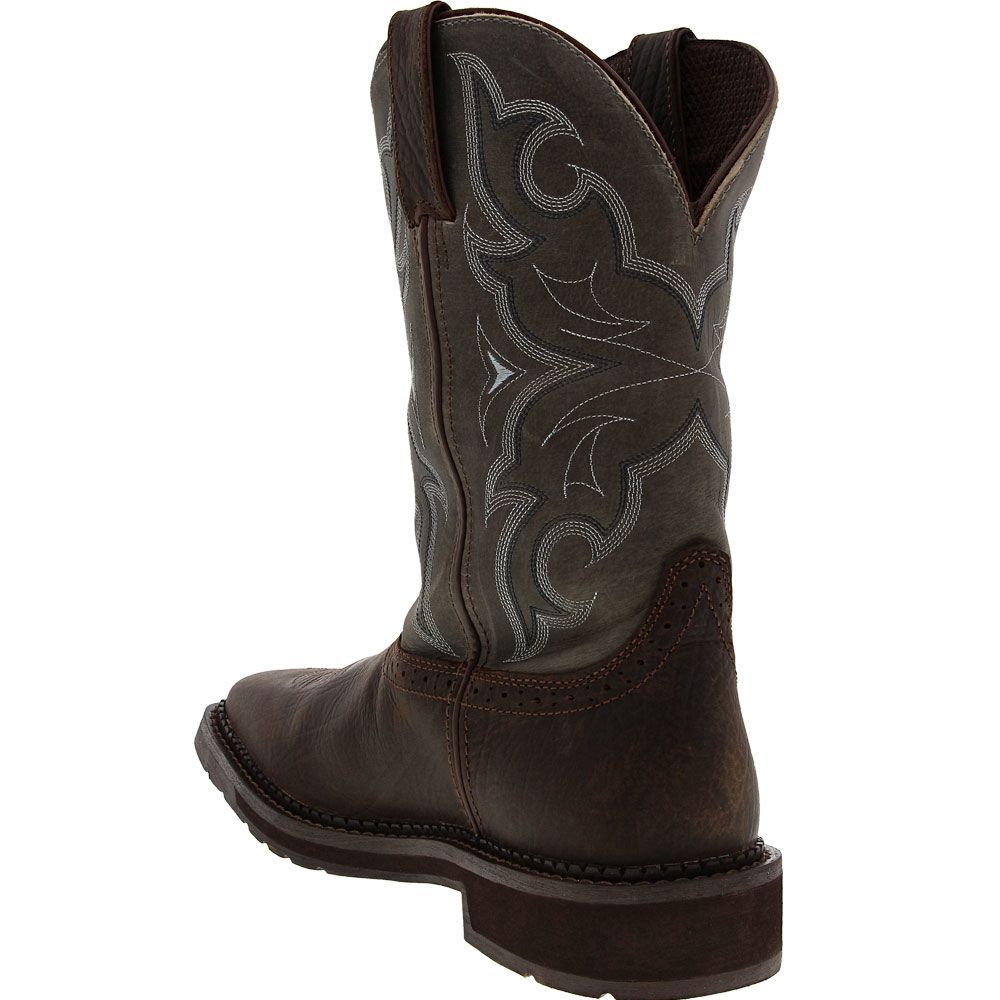 Justin Armarillo WK4312 Non-Safety Toe Work Boots - Mens Brown Back View