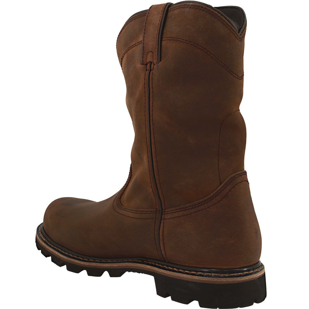 Justin Pulley WK4630 Composite Toe Work Boots - Mens Brown Back View