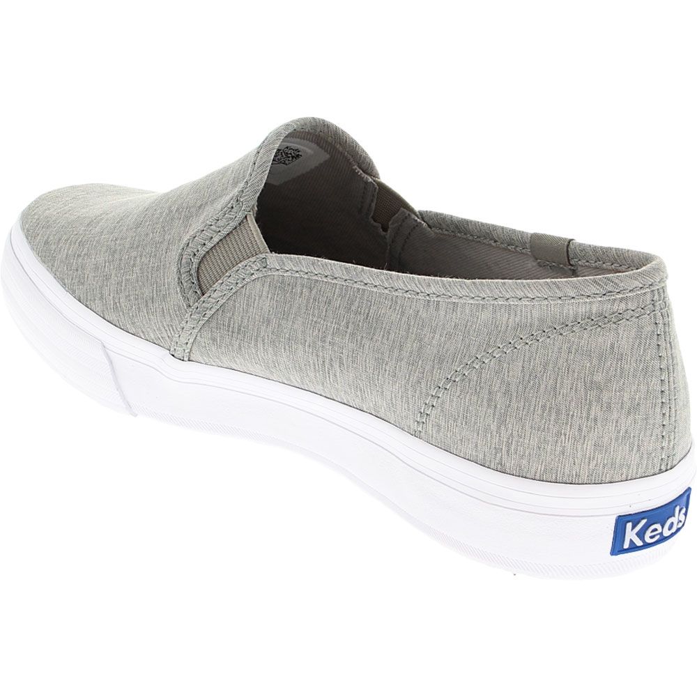 Keds Double Decker Heather Lifestyle Shoes - Womens Grey Back View