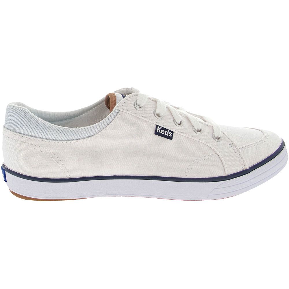 Keds Center 2 Canvas Stripe Lifestyle Shoes - Womens White Side View