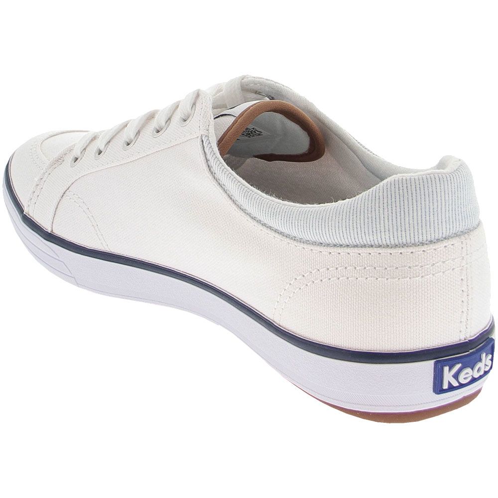 Keds Center 2 Canvas Stripe Lifestyle Shoes - Womens White Back View