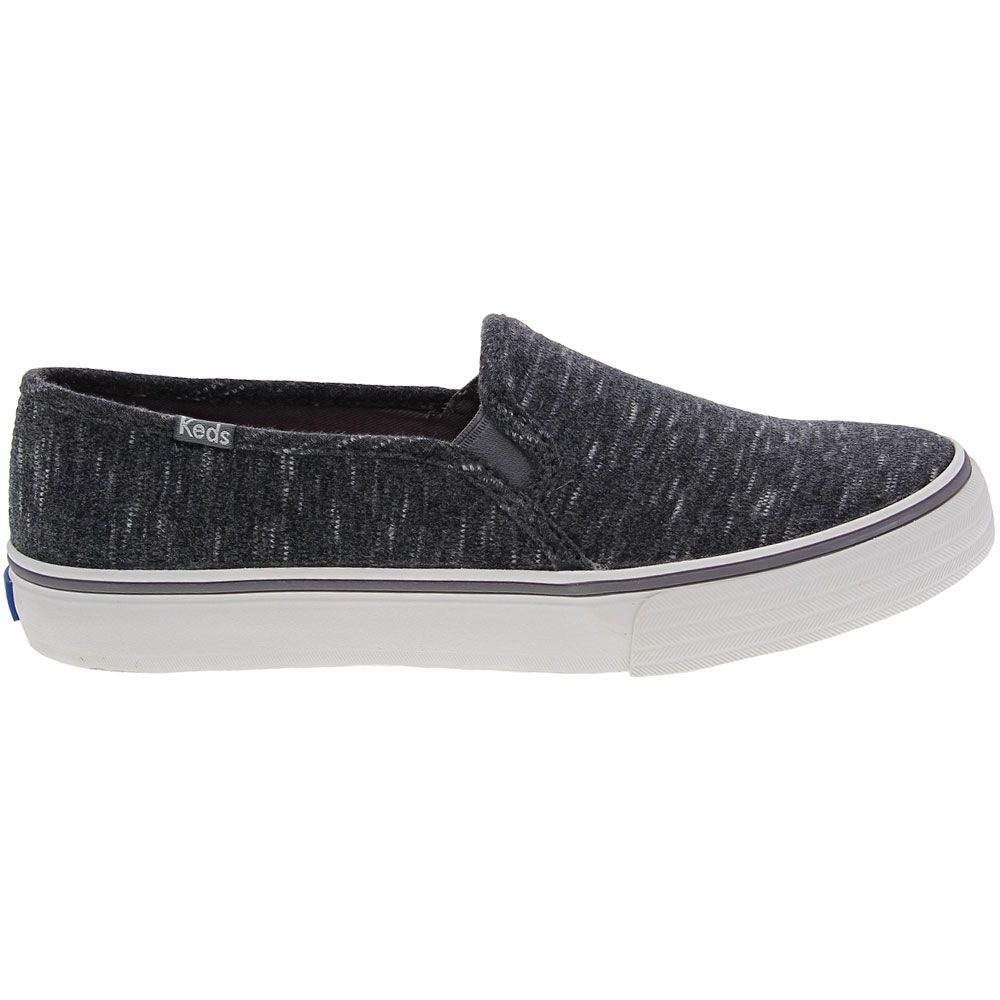 Keds Double Decker Speckle Lifestyle Shoes - Womens Charcoal Side View