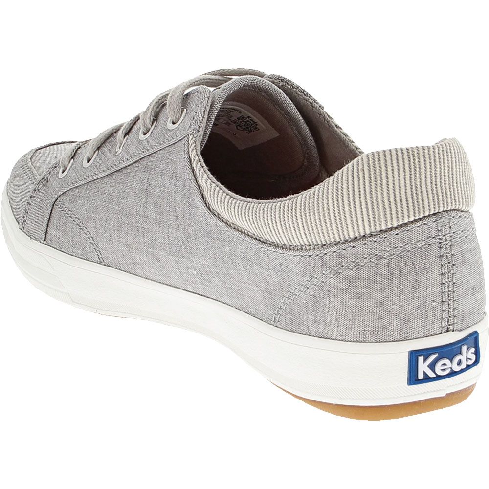 Keds Center II Chambray Womens Lifestyle Shoes Grey Back View