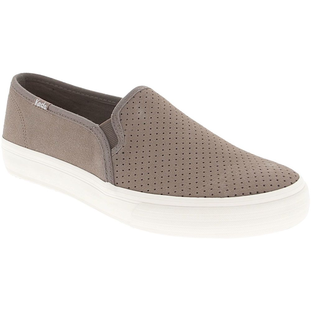 Keds Double Decker Perf Lifestyle Shoes - Womens Suede Taupe