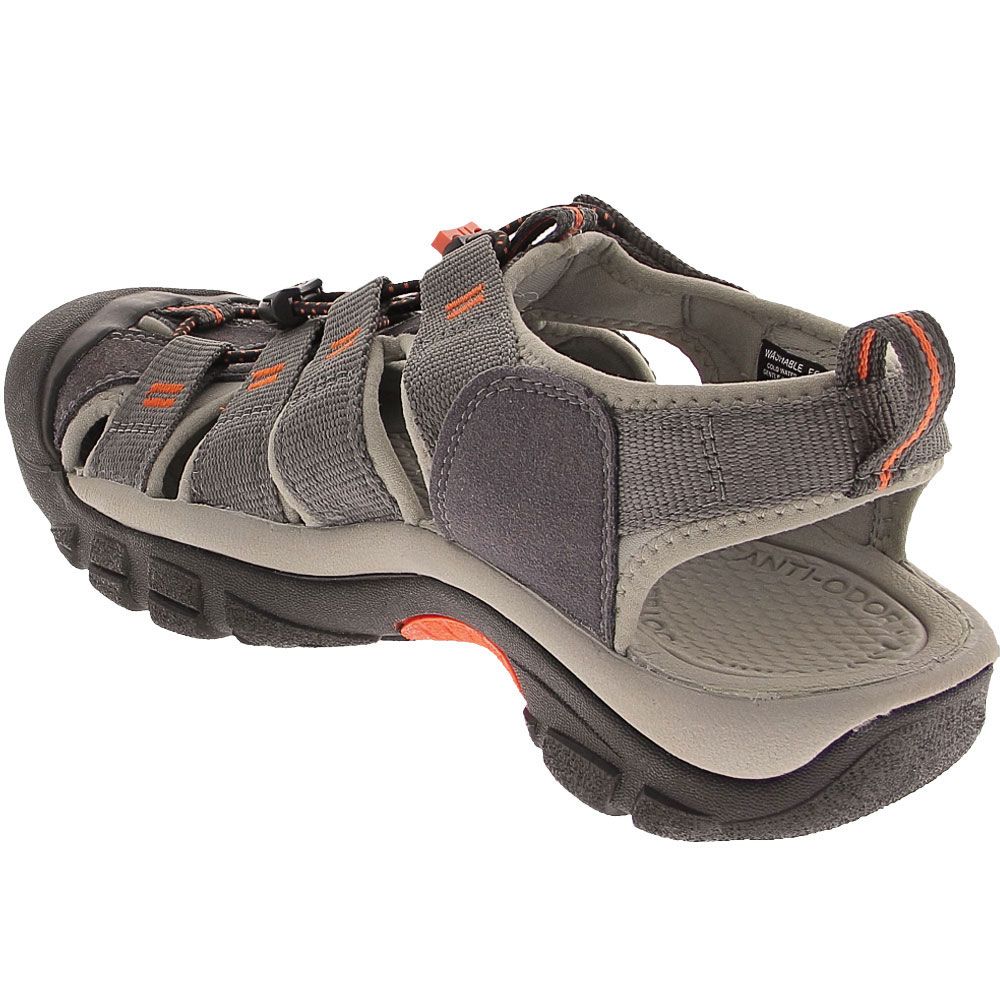 Keen Newport H2 Outdoor Sandals - Mens Magnet Nasturtium Grey Back View