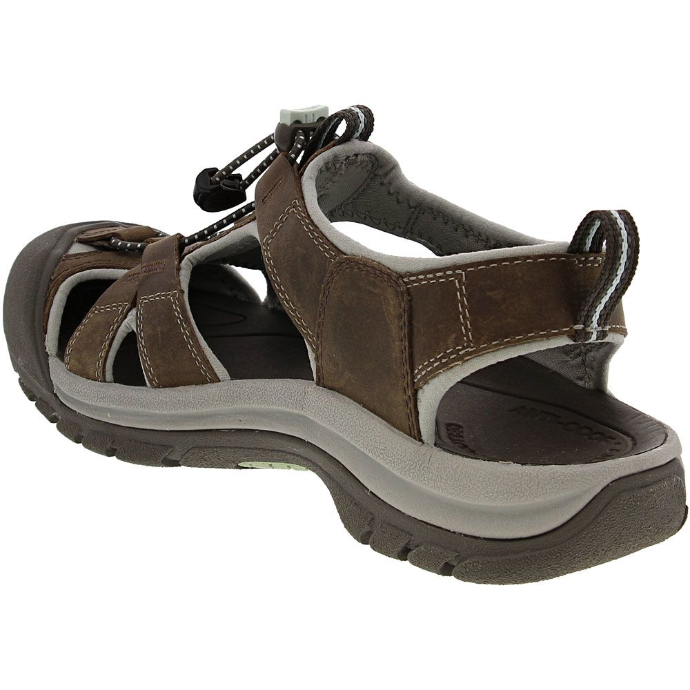KEEN Venice Leather Outdoor Sandals - Womens Olive Back View