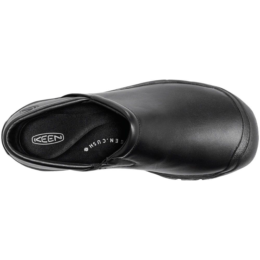 KEEN Utility PTC Slip On 2 Non-Safety Toe Work Shoes - Mens Black Back View