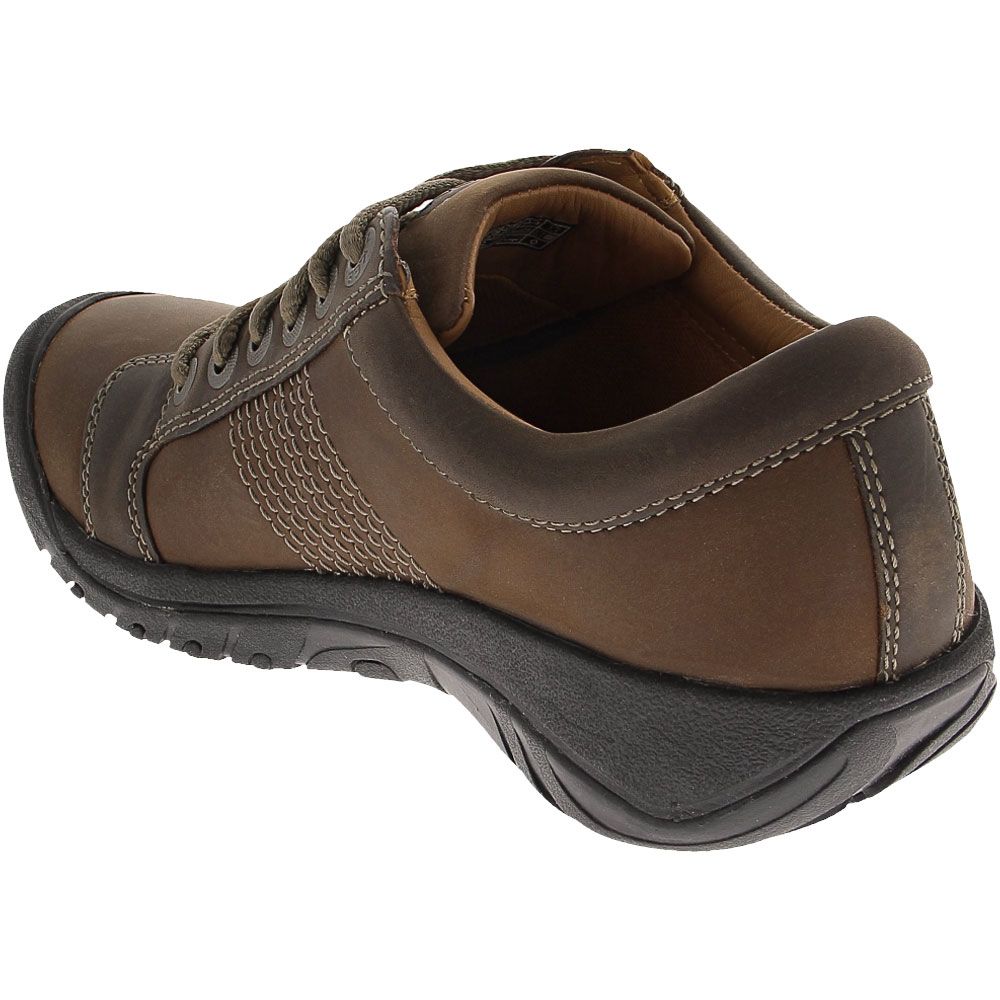 KEEN Austin Lace Up Casual Shoes - Mens Chocolate Brown Back View