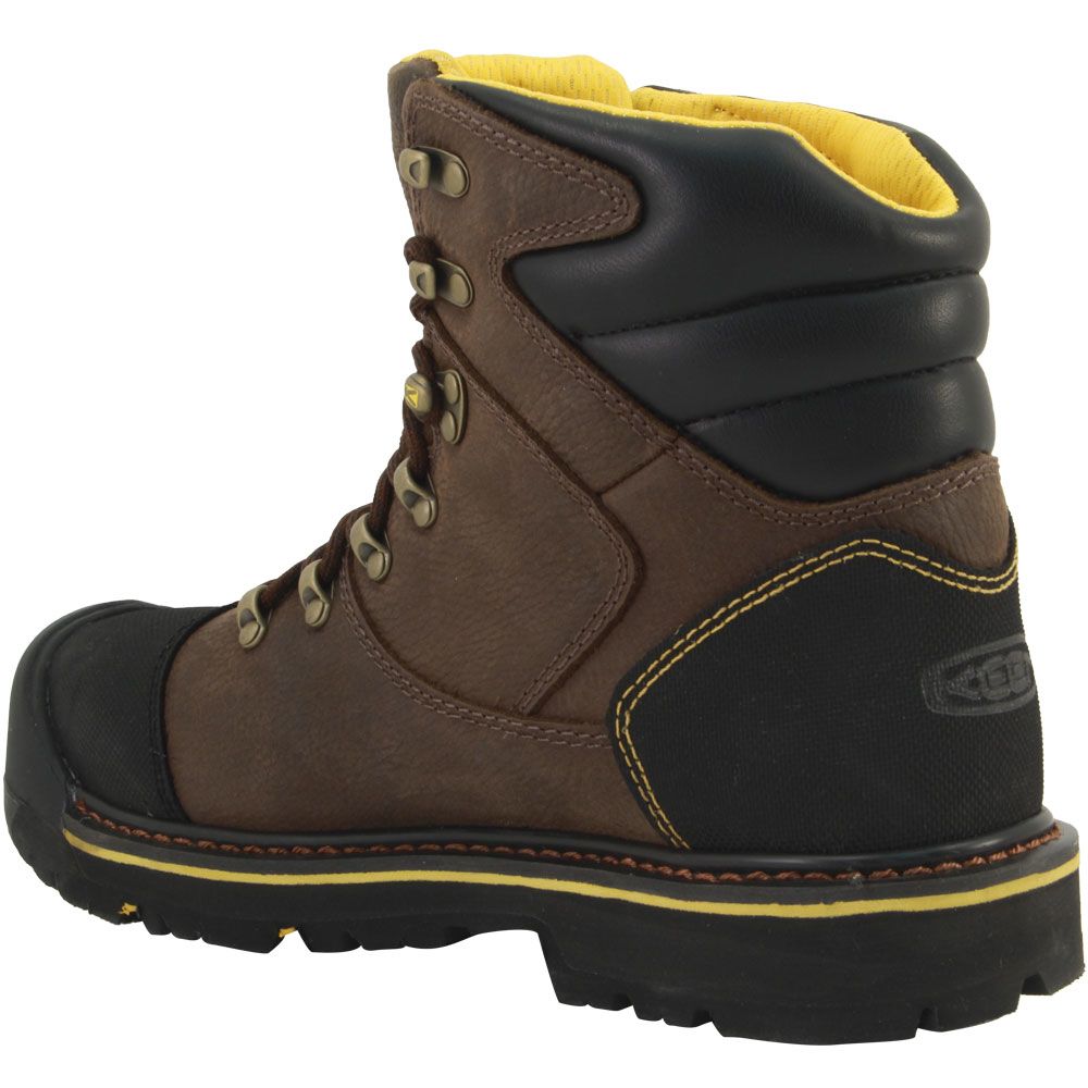 KEEN Utility Milwaukee Safety Toe Work Boots - Mens Slate Black Back View