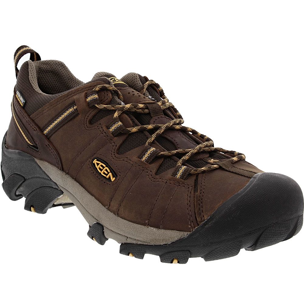 KEEN Targhee 2 Low Wp Hiking Shoes - Mens Cascade Brown Golden Yellow