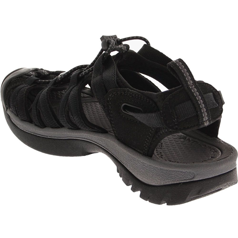 KEEN Whisper Outdoor Sandals - Womens Black Magnet Back View