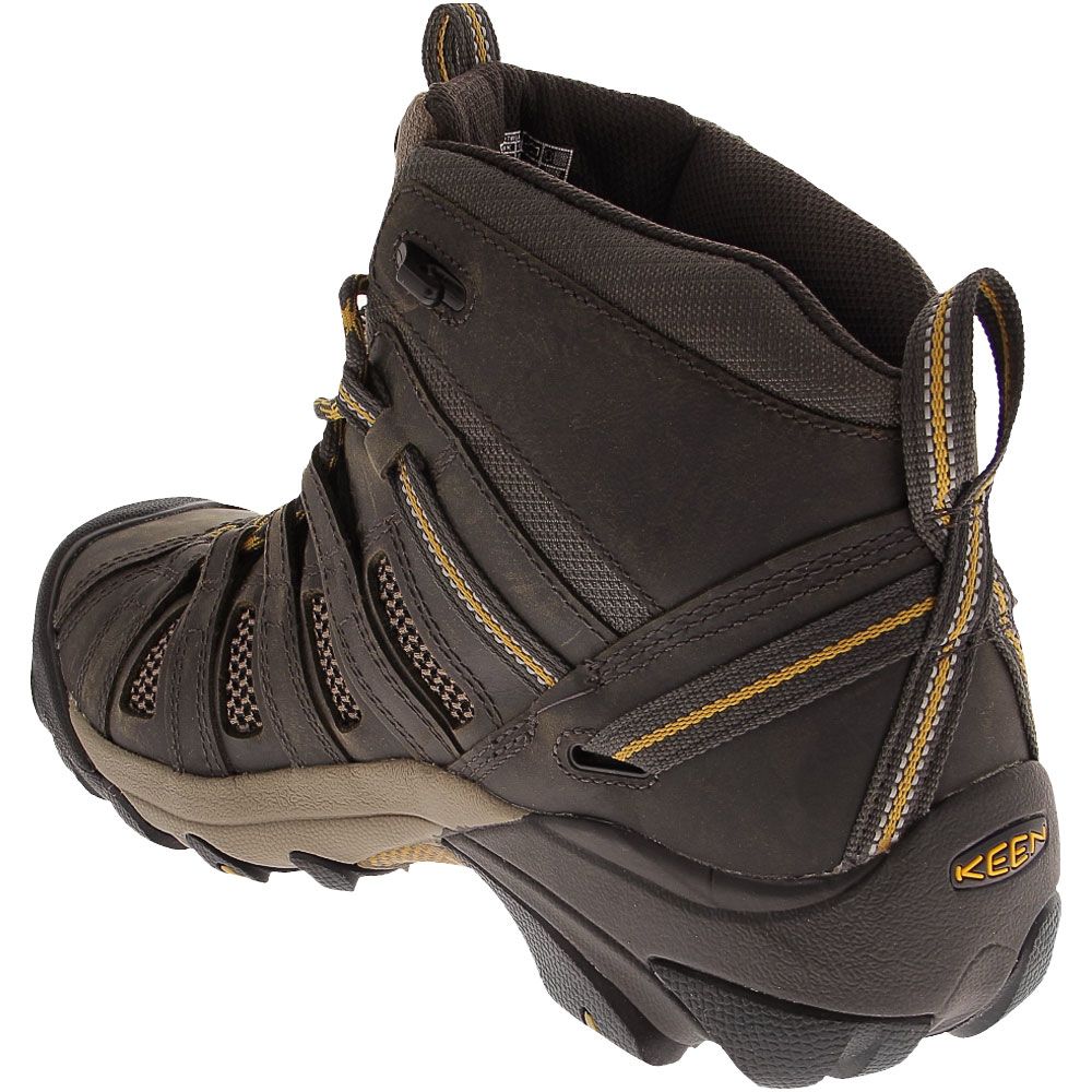 Keen Voyageur Mid Hiking Boots - Mens Raven Tawny Olive Back View