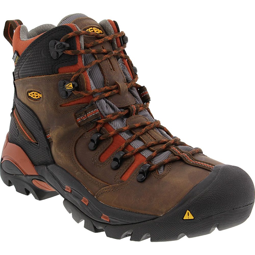 KEEN Utility Pittsburg Non-Safety Toe Work Boots - Mens Cascade Brown Bombay Brown
