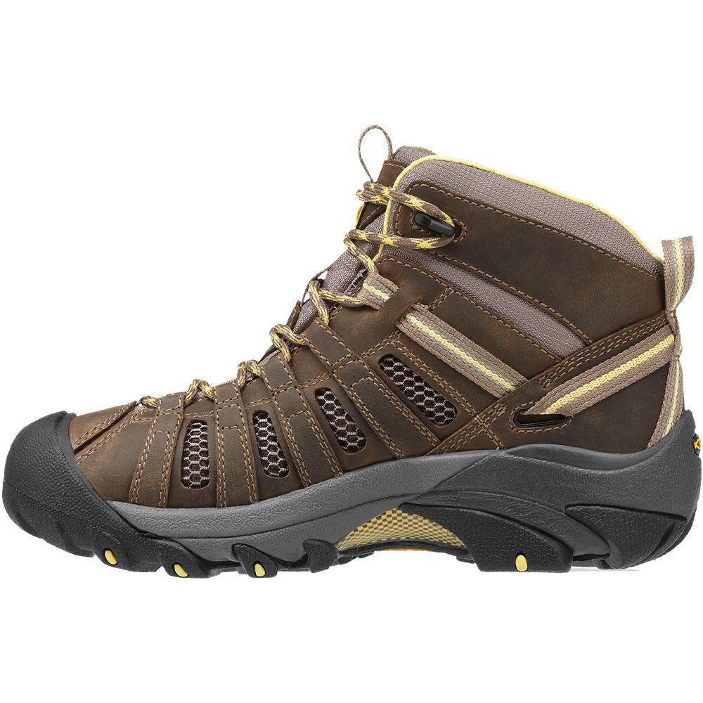 KEEN Voyageur Mid Hiking Boots - Womens Brindle Custard Back View
