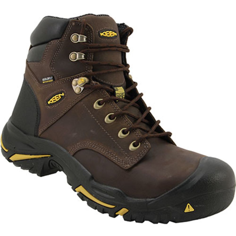 KEEN Utility Mt Vernon Mid Safety Toe Work Boots - Mens Cascade Brown