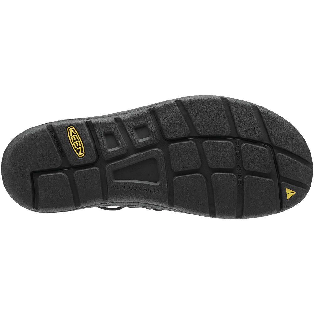 KEEN Uneek Monochrome Outdoor Sandals - Mens Black Black Sole View