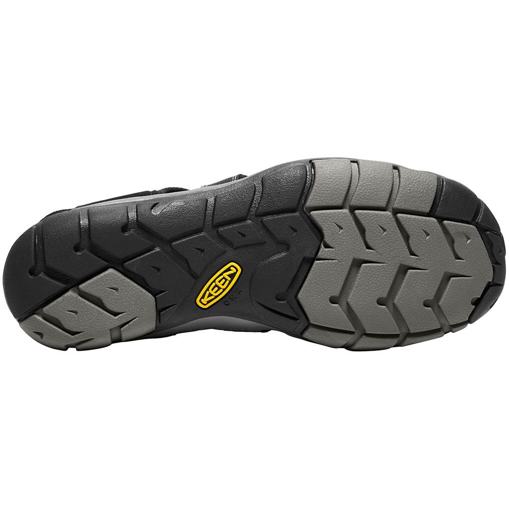 KEEN Clearwater Cnx Outdoor Sandals - Mens Black Gargoyle Sole View