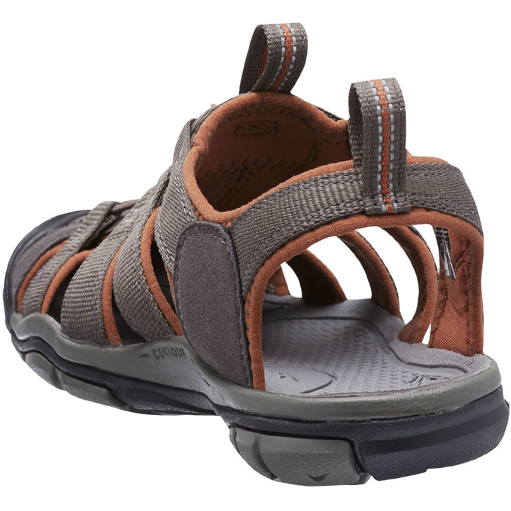 KEEN Clearwater Cnx Outdoor Sandals - Mens Raven Tortoise Shell Back View