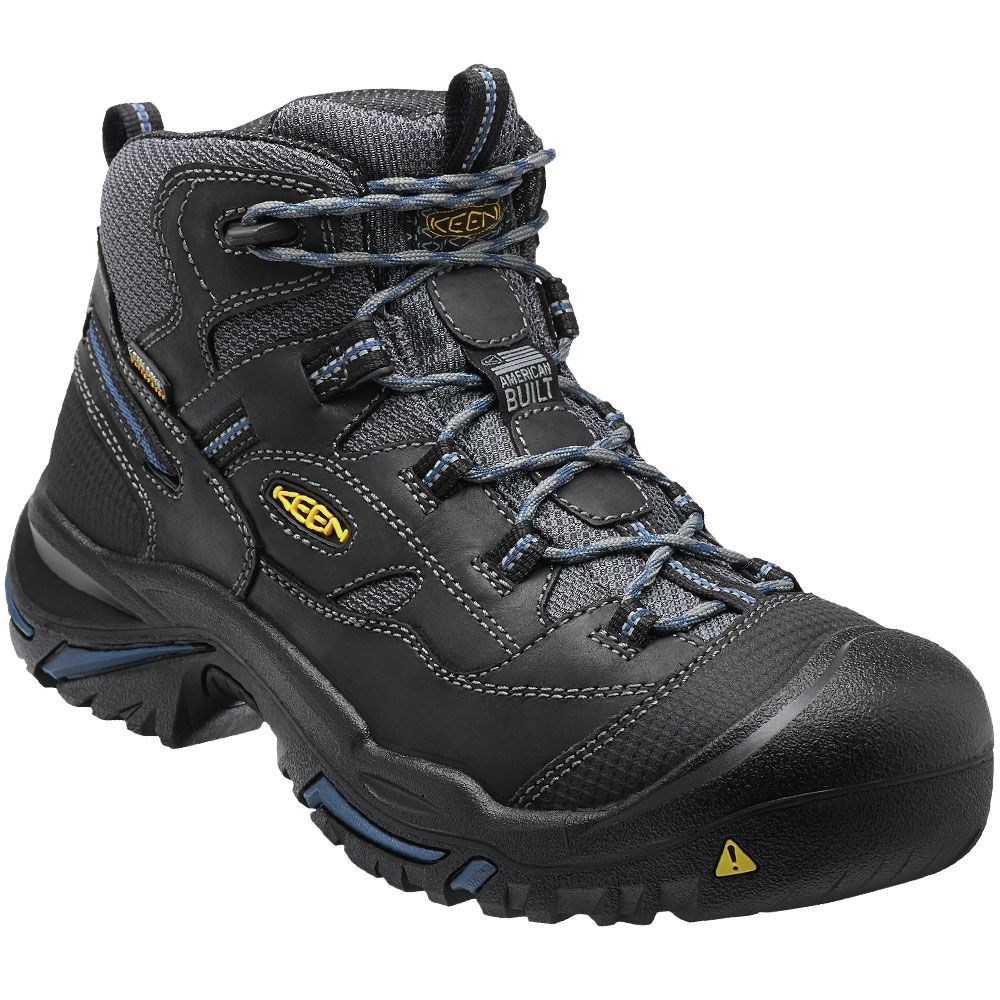 KEEN Utility Braddock Wp Mid Non-Safety Toe Work Boots - Mens Raven Estate Blue