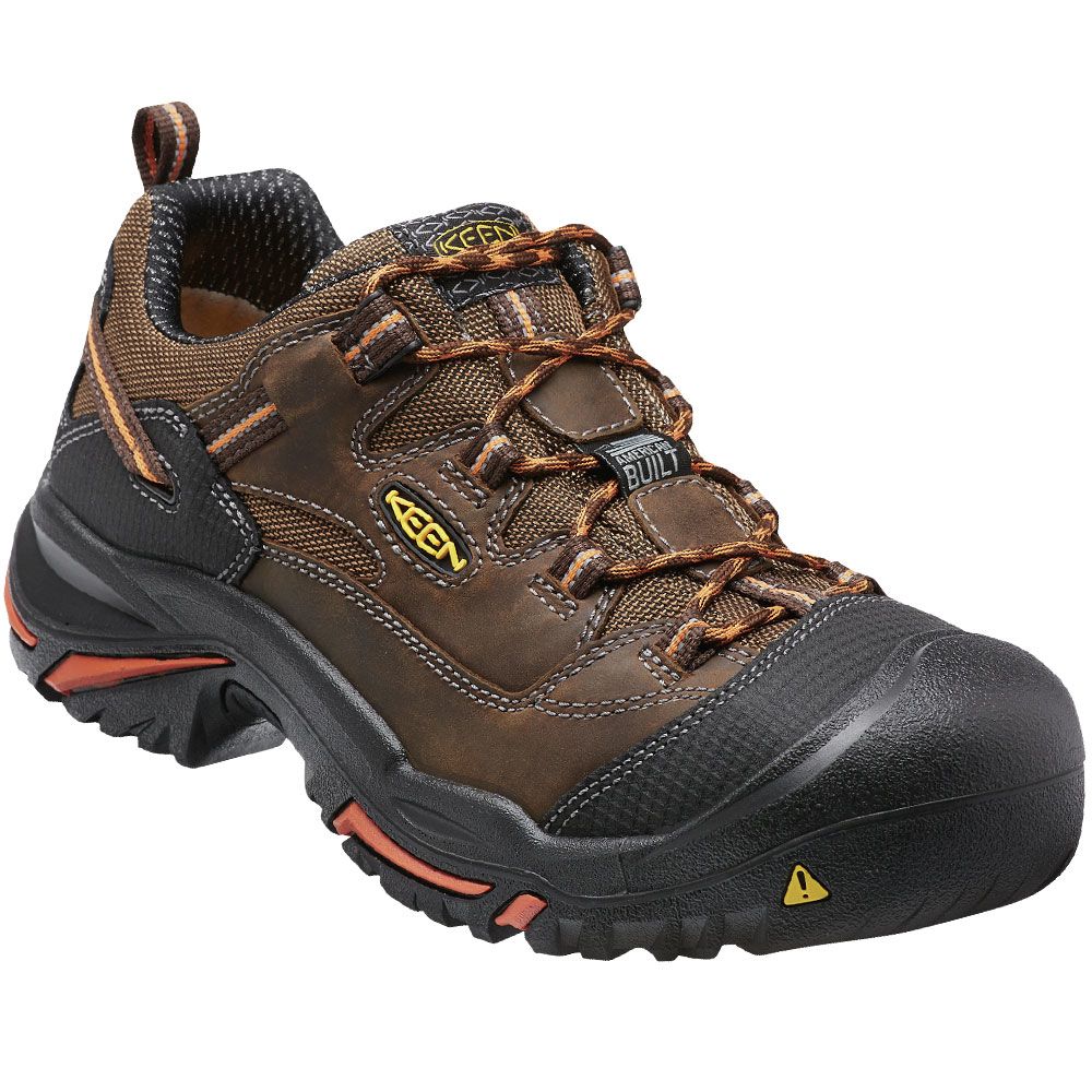 KEEN Utility Braddock Low Non-Safety Toe Work Boots - Mens Cascade Orange Ochre