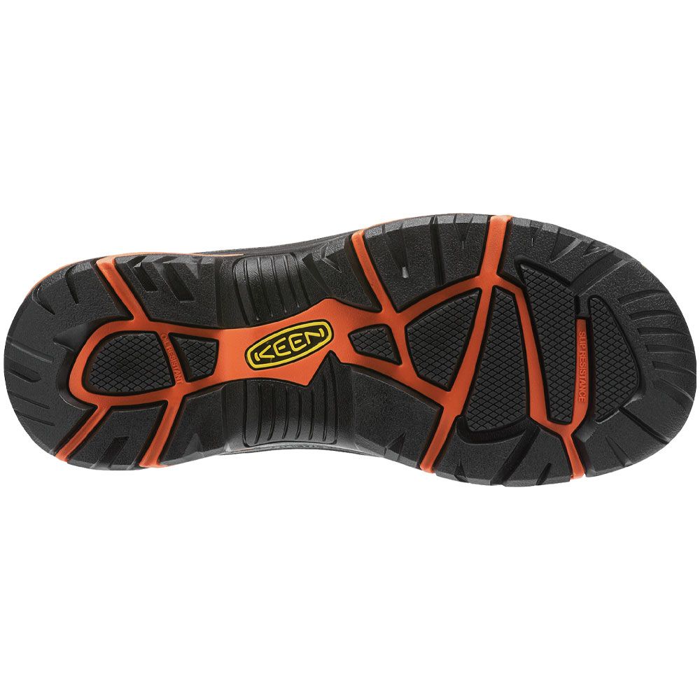 KEEN Utility Braddock Low Non-Safety Toe Work Boots - Mens Cascade Orange Ochre Sole View