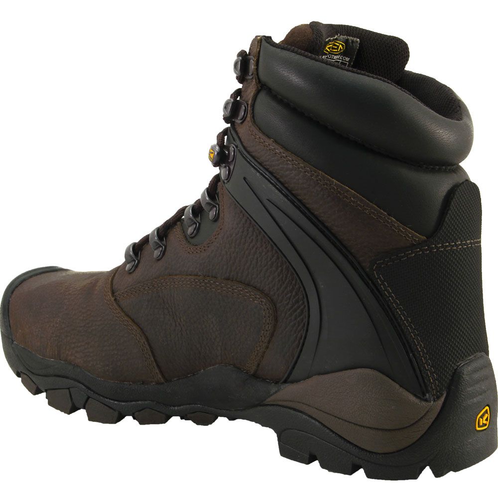 KEEN Utility Louisville Safety Toe Work Boots - Mens Cascade Brown Back View