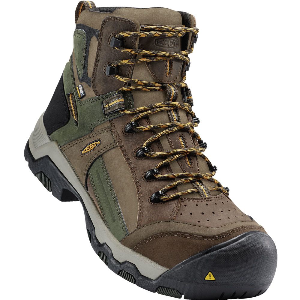 KEEN Utility Davenport Wp Mid Work Boots - Mens Shitake Forest Night
