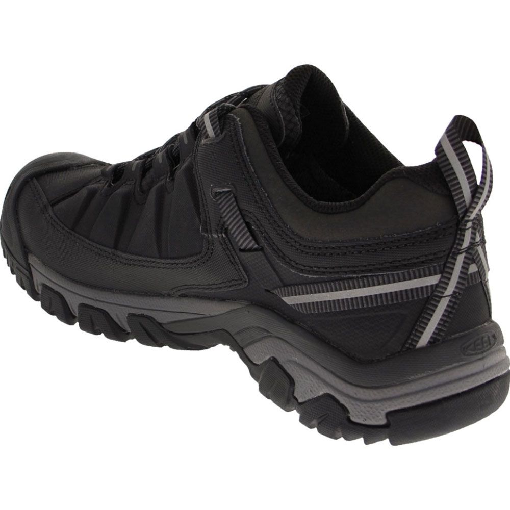 KEEN Targhee Exp Low Wp Hiking Shoes - Mens Black Steel Grey Back View