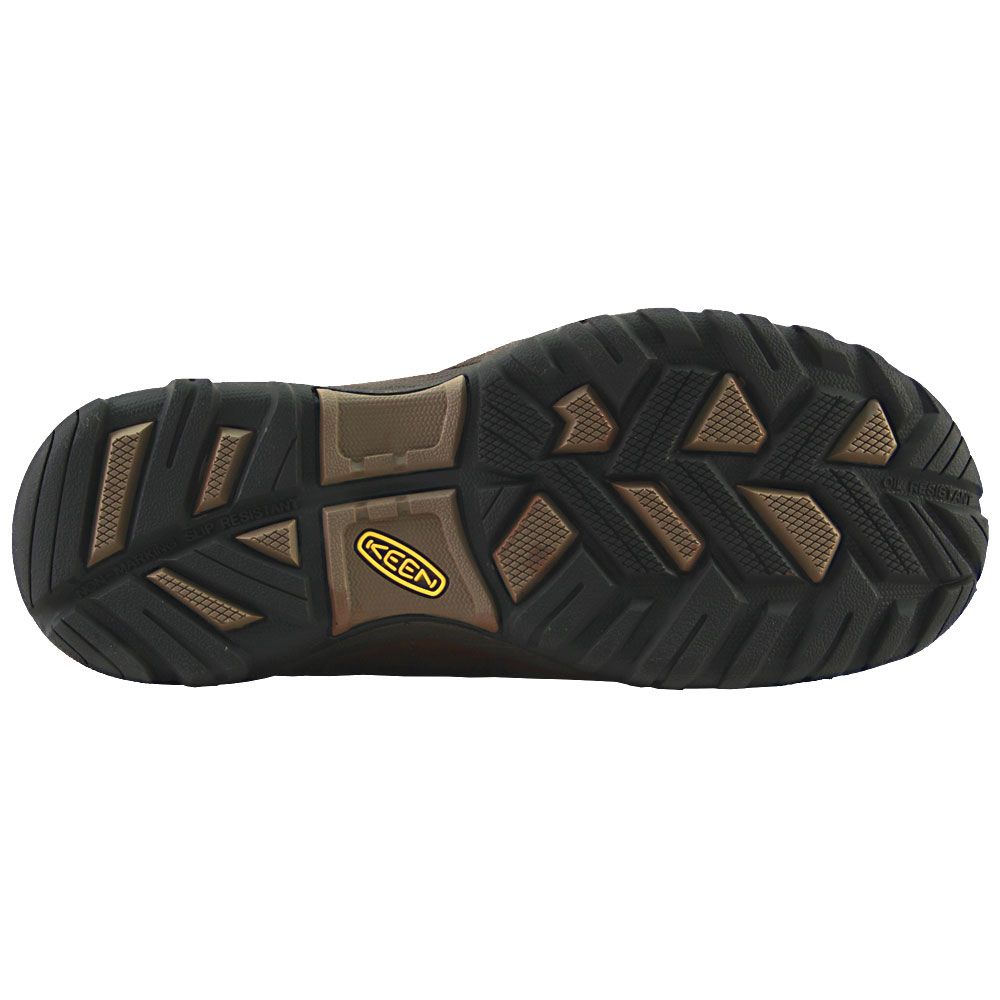 KEEN Utility Sante Fe Safety Toe Work Shoes - Womens Brown Sole View