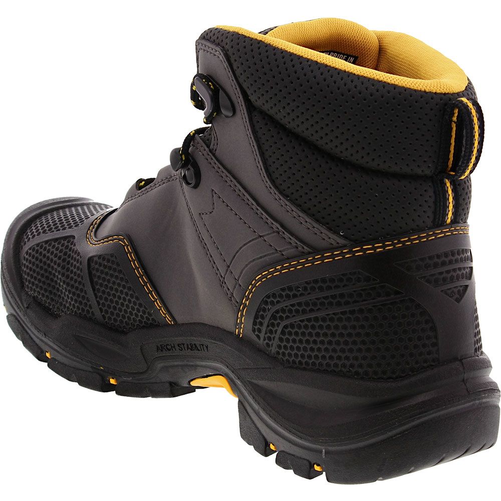 KEEN Utility Logandale Mid Safety Toe Work Boots - Mens Raven Black Back View