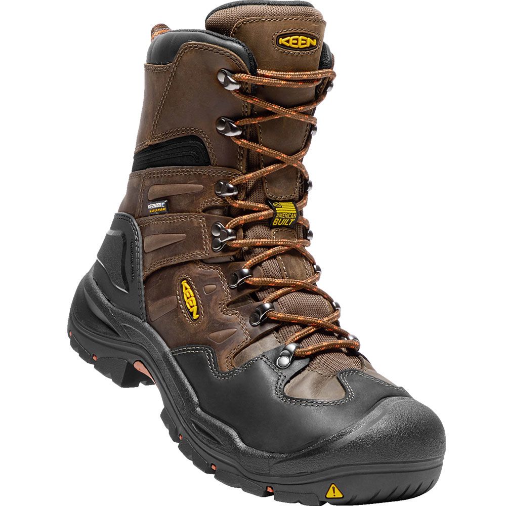 KEEN Utility Coburg 8in Wp St Safety Toe Work Boots - Mens Cascade Brown Brindle