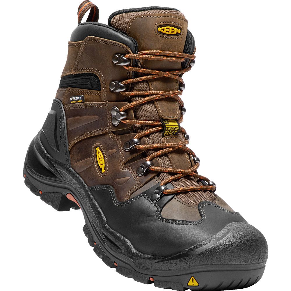 KEEN Utility Coburg 6in Wp St Safety Toe Work Boots - Mens Cascade Brown Brindle