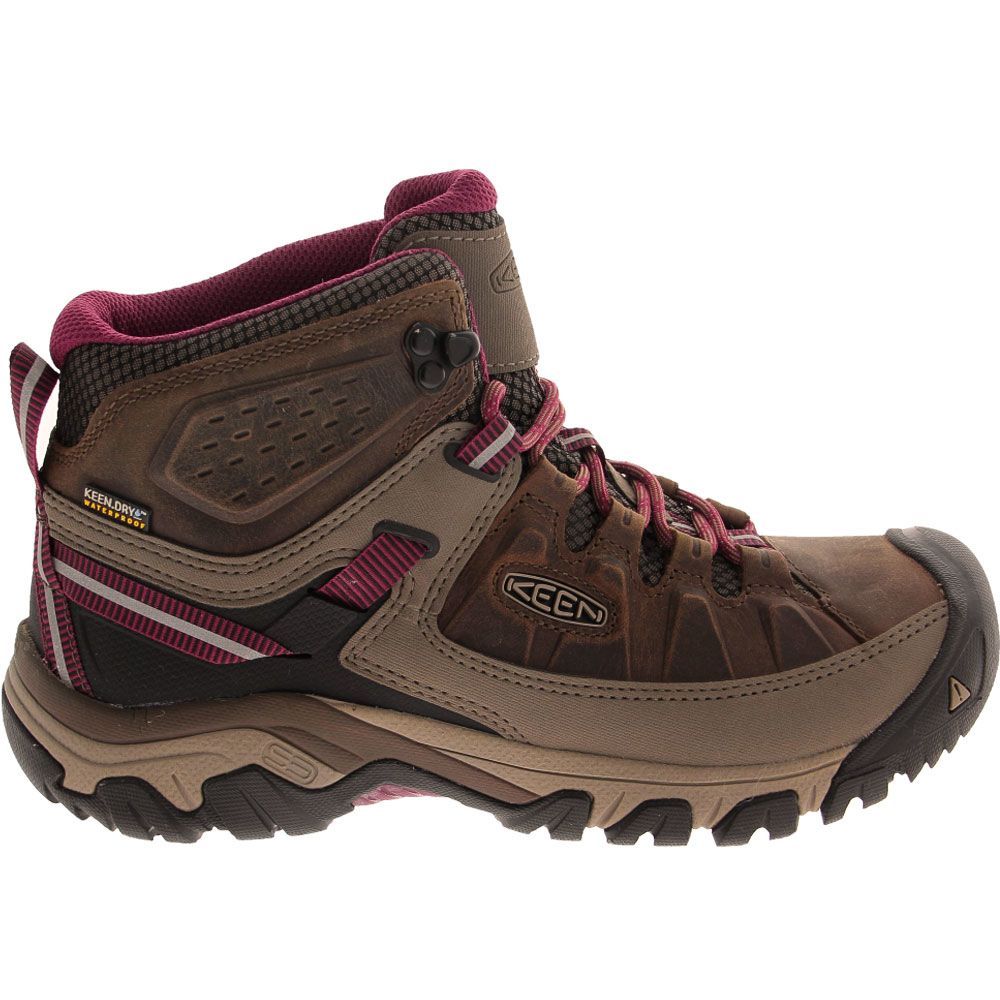 KEEN Targhee 3 Mid Wp Hiking Boots - Womens Weiss Boysenberry Side View