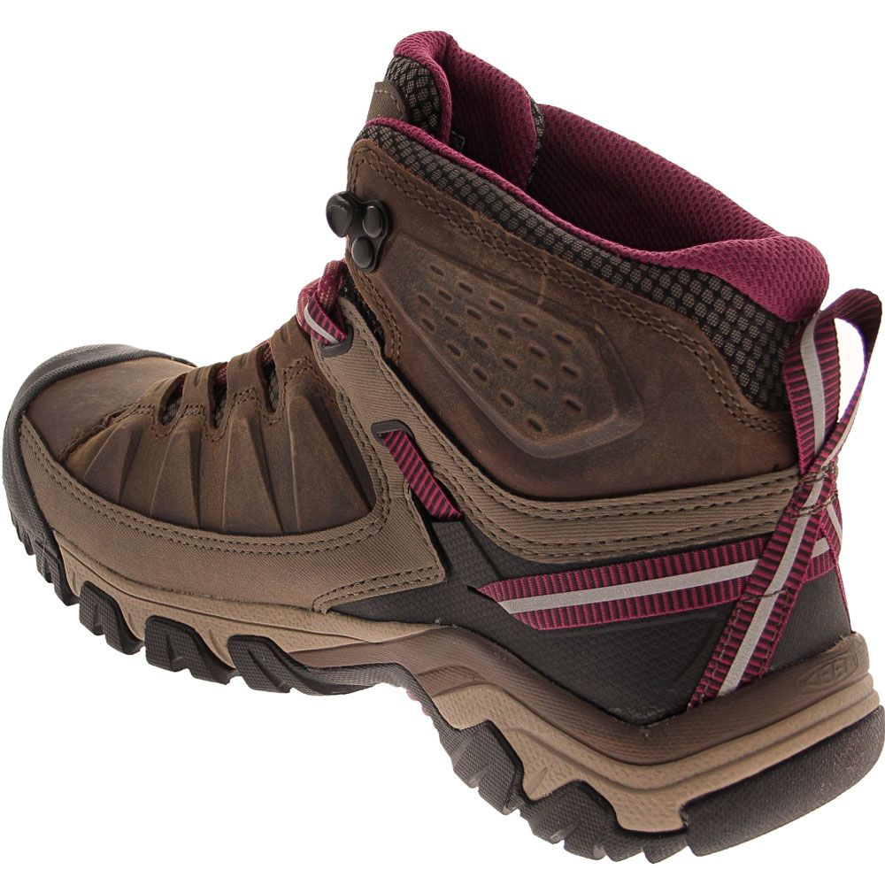 KEEN Targhee 3 Mid Wp Hiking Boots - Womens Weiss Boysenberry Back View