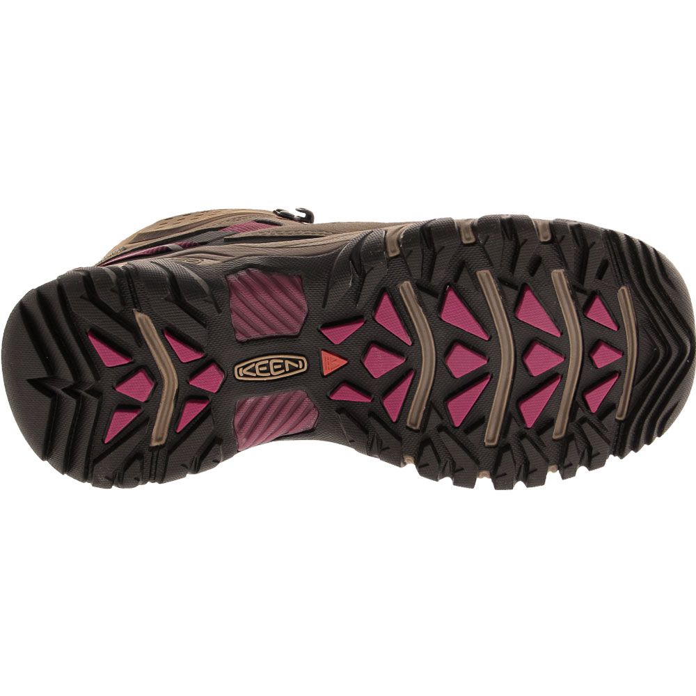 KEEN Targhee 3 Mid Wp Hiking Boots - Womens Weiss Boysenberry Sole View