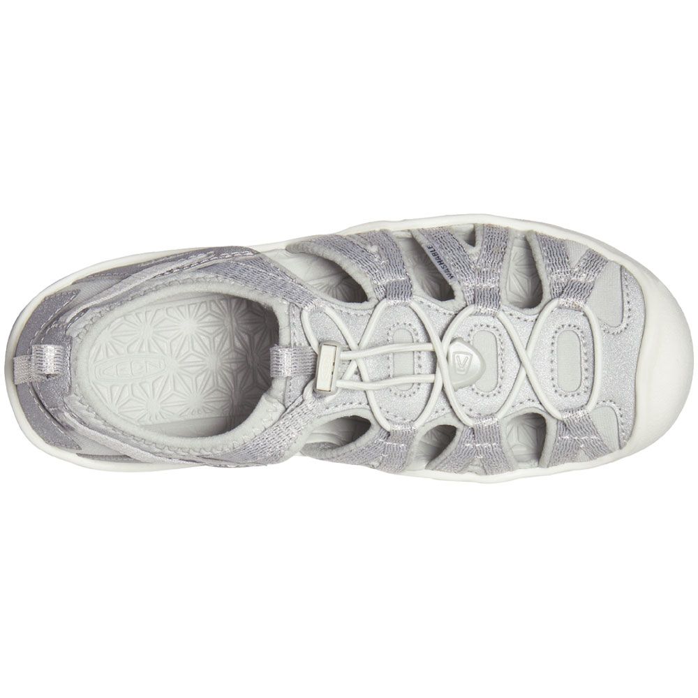 KEEN Moxie Big Kid Girls Outdoor Sandals Silver Back View