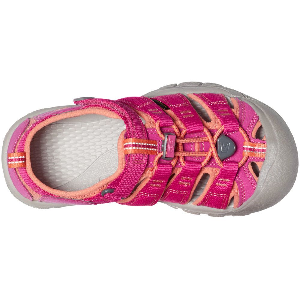 KEEN Newport H2 Outdoor Sandal - Boys | Girls Verry Berry Fusion Coral Back View