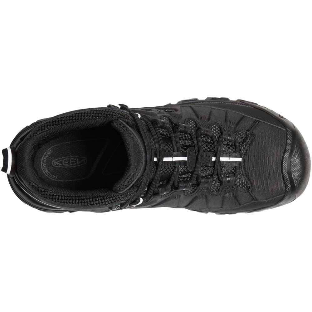 KEEN Targhee Exp Mid Wp Hiking Boots - Mens Black Black Back View