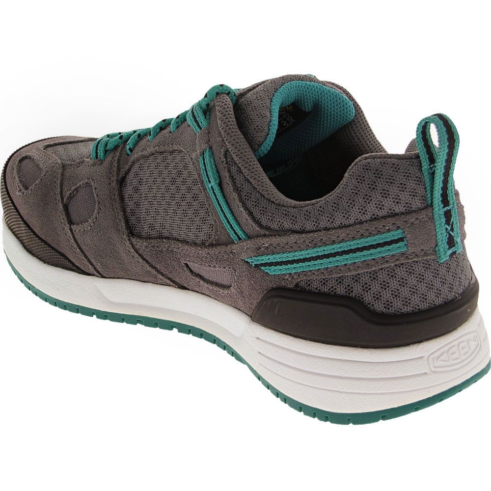 KEEN Utility Springfield Safety Toe Work Shoes - Womens Grey Blue Back View
