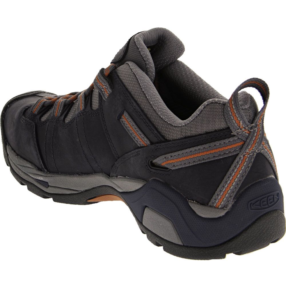 KEEN Utility Detroit Xt Low Mens Safety Toe Work Shoes - Mens Navy Peacoat Back View