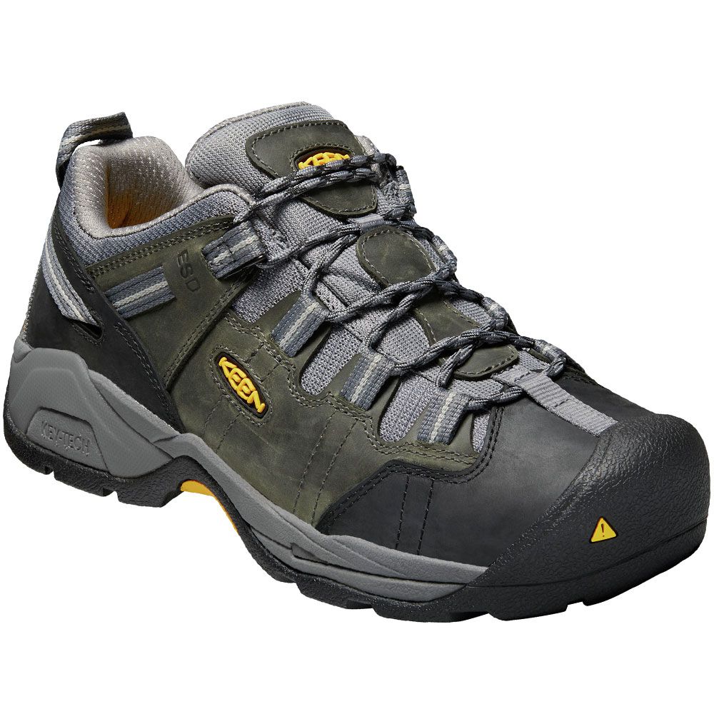 KEEN Utility Detroit XT Low Esd Non-Safety Toe Work Shoes - Mens Magnet Steel Grey