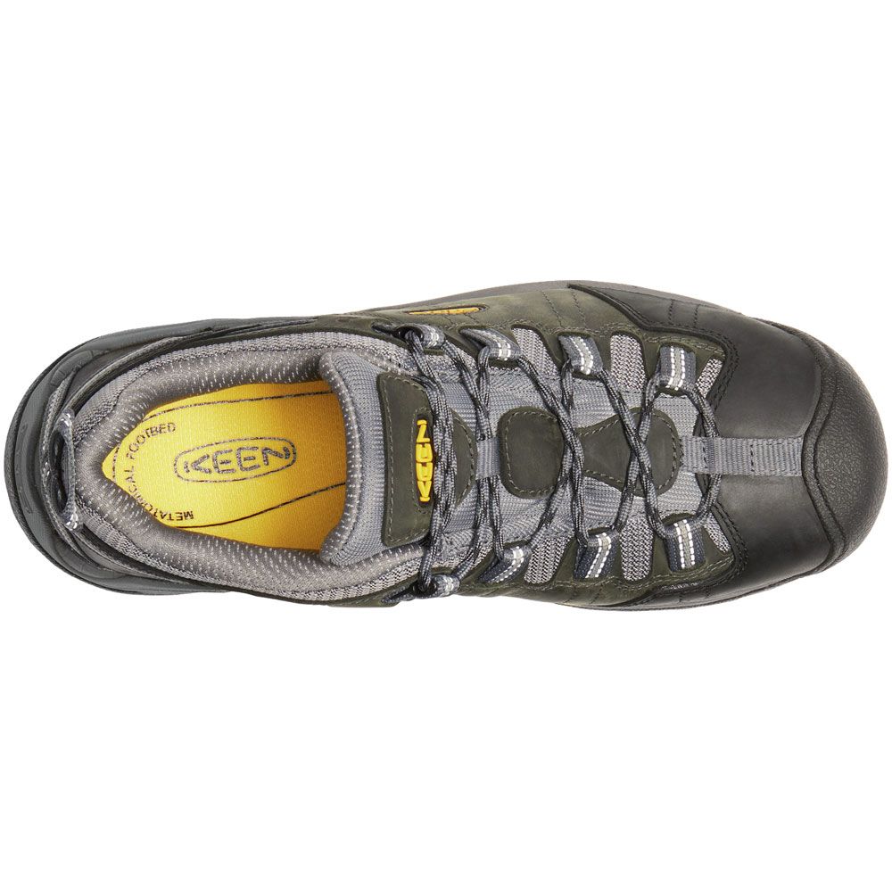 KEEN Utility Detroit XT Low Esd Non-Safety Toe Work Shoes - Mens Magnet Steel Grey Back View