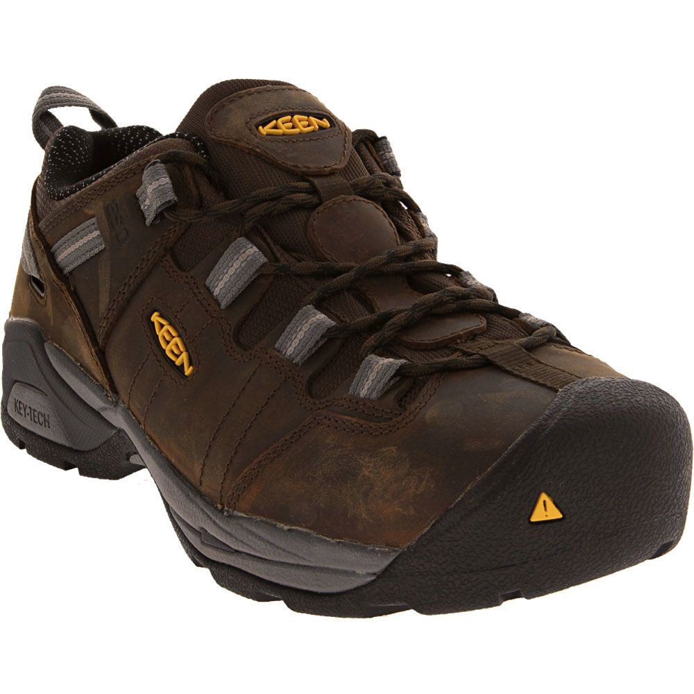 KEEN Utility Detroit Xt Low Esd Safety Toe Work Shoes - Mens Cascade Brown Gargoyle