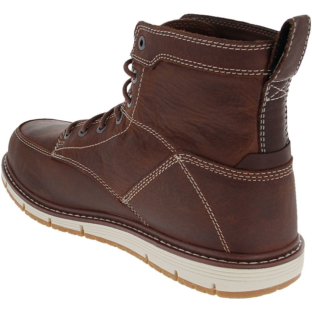 KEEN Utility San Jose Safety Toe Work Boots - Mens Gingerbread Gum Back View